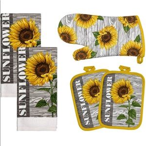 Sunflower Towels ,Pot Holders & Oven Mitt Linen